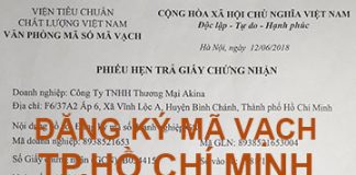 Đăng ký mã số mã vạch tại TP Hồ Chí Minh