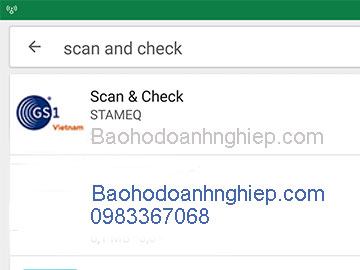 Kiểm tra Mã vạch trên điên thoại bằng phần mềm Scan and Check